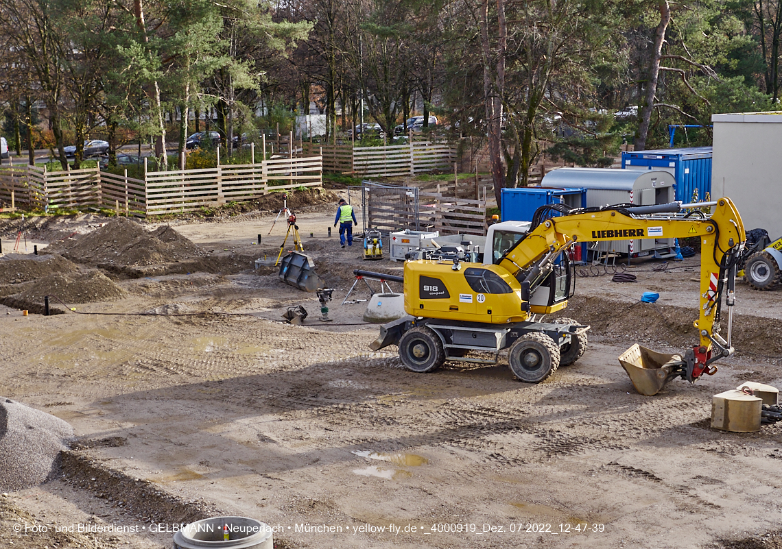 07.12.2022 - Baustelle an der Quiddestraße Haus für Kinder in Neuperlach